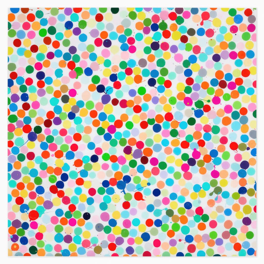 Limited edition Damien Hirst artwork ‘Camino Real (H5–3)’ featuring abstract forms and vibrant colour in his signature conceptual style