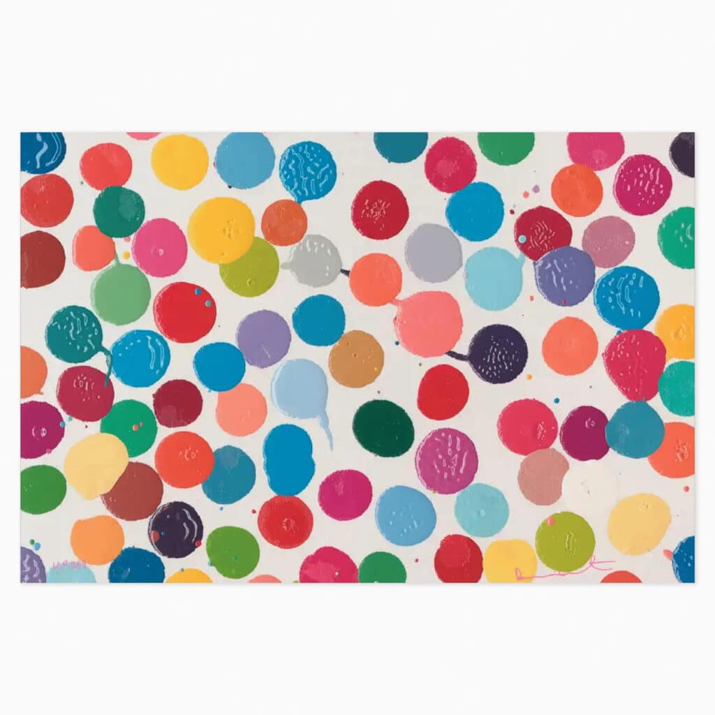 Damien Hirst limited edition print titled ‘The Currency – Unique Print’ exploring themes of value and visual abstraction
