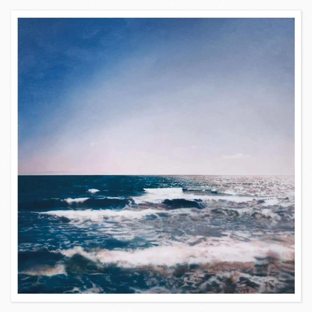 Gerhard Richter limited edition print titled ‘Seestück’ depicting a calm, atmospheric sea scene in his signature abstract style