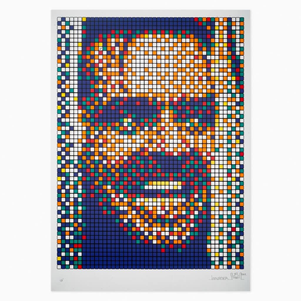 Limited edition Invader artwork ‘Rubik Kubrik II’ featuring pixelated The Shining mosaic inspired by Stanley Kubrick
