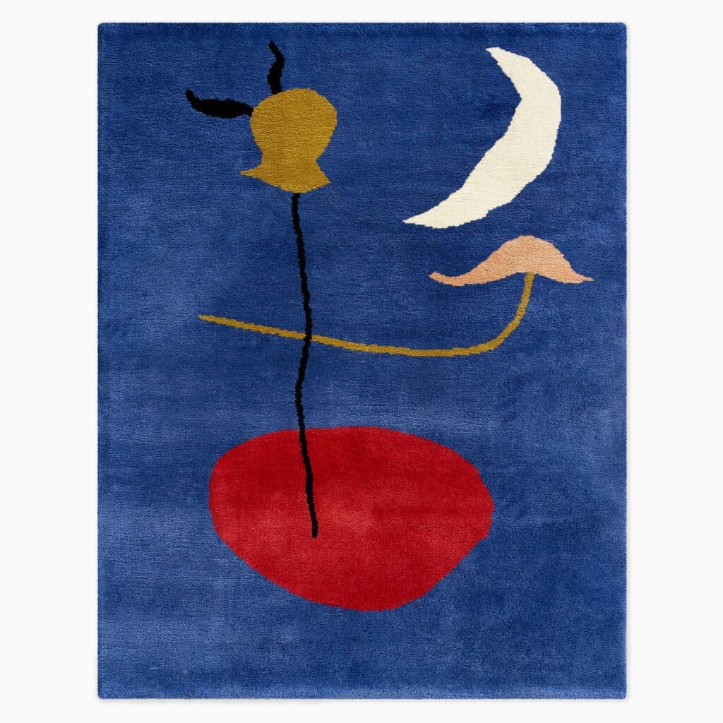Joan Miró limited edition print titled ‘Spanish Dancer’ with whimsical, surreal forms and vibrant colours in his signature modernist style