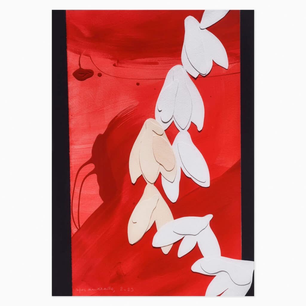 Limited edition Brian Clarke artwork ‘Twist and Shout’ featuring vibrant abstract forms inspired by stained glass and dynamic colour