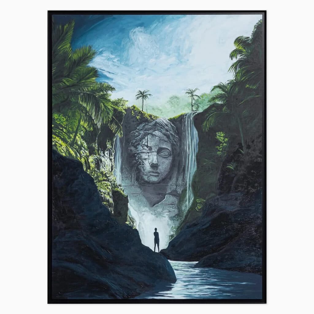 Daniel Arsham limited edition print titled ‘Memory Waterfall’ depicting abstract, crystalline forms inspired by the concept of memory