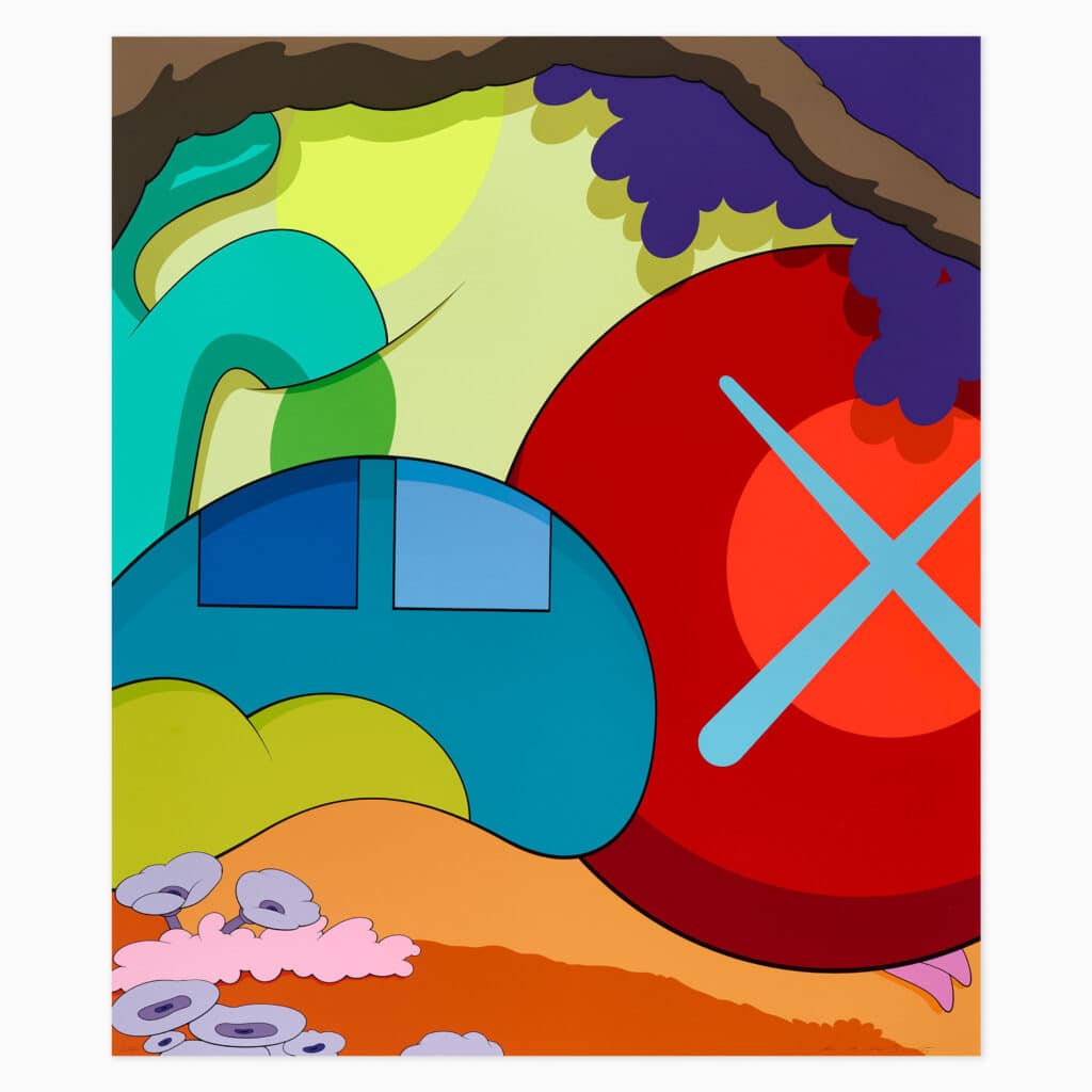 Limited edition KAWS artwork ‘You Should Know I Know’ featuring his signature cartoon-like figure with bold graphic style