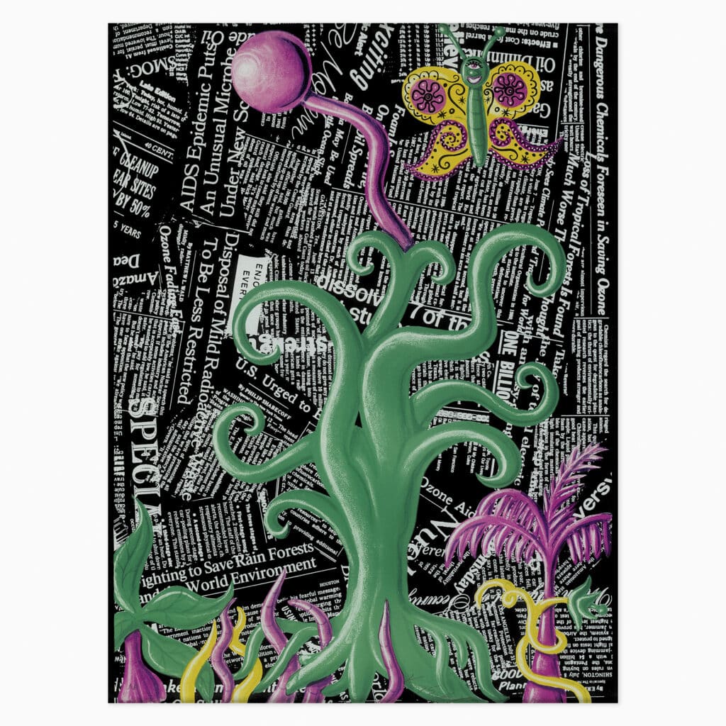 Limited edition Kenny Scharf artwork ‘Untitled from Columbus’ featuring playful, colourful pop-surrealist imagery