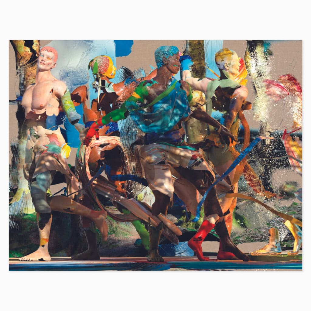 Limited edition Matthew Stone artwork ‘A Dance to The Music of Time’ featuring fluid, expressive imagery and vibrant colour
