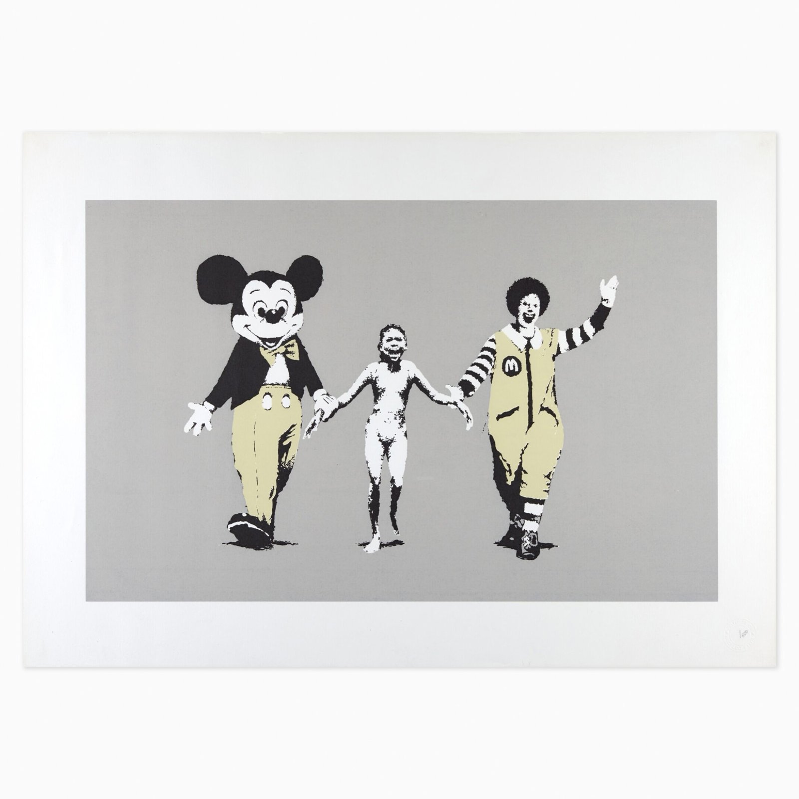 Limited edition Banksy artwork ‘Napalm’ featuring stencil-style imagery with political commentary.