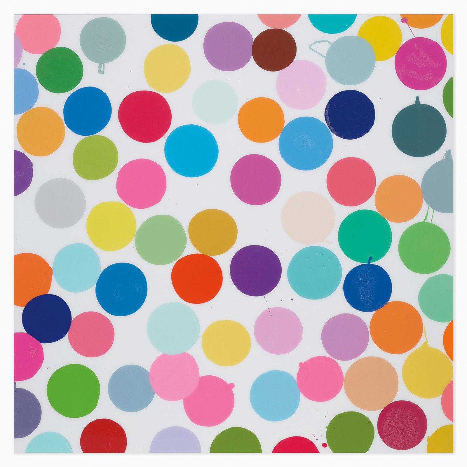 Limited edition Damien Hirst artwork ‘Plaza’ featuring abstract spots and vibrant colour compositions.