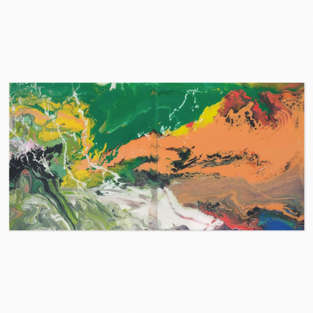 Limited edition Gerhard Richter artwork ‘P15 Flow’ featuring abstract blurred colour gradients and textured brushwork.
