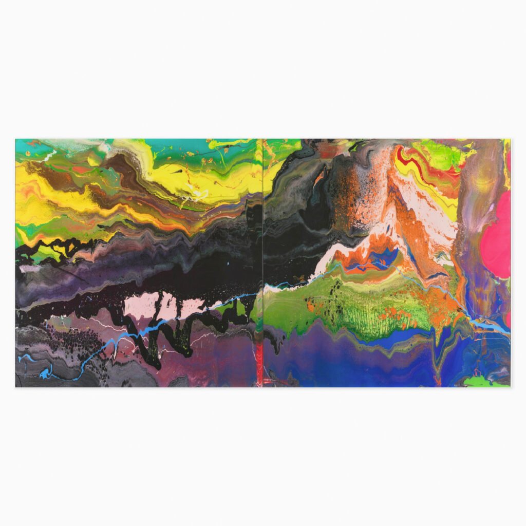 Limited edition Gerhard Richter artwork ‘P16 Flow’ featuring abstract blurred colour gradients and textured brushwork.