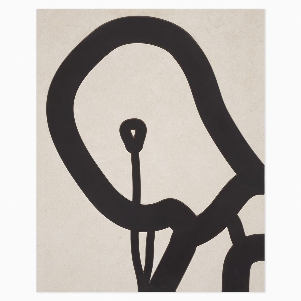 Limited edition Julian Opie artwork ‘Mechanic’ featuring his signature minimalist portrait style with bold lines and flat colours.