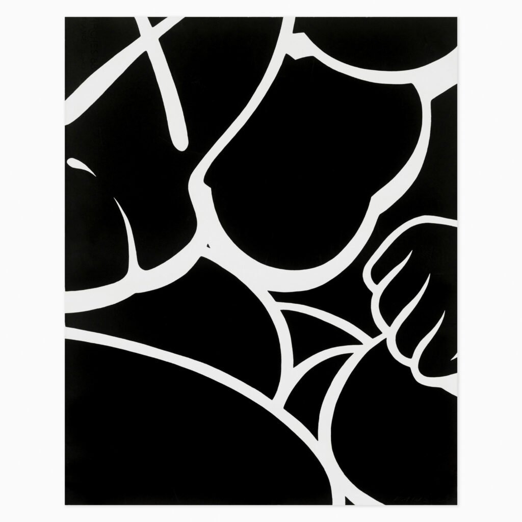 “Limited edition KAWS artwork ‘Running Chum 3’ featuring his signature cartoon-like figure in motion with bold, graphic style.