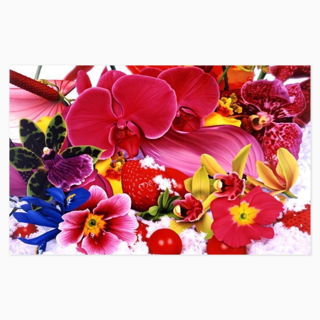 Limited edition Marc Quinn artwork ‘On the Shore of the Orissa’ featuring detailed, floral atmospheric imagery.