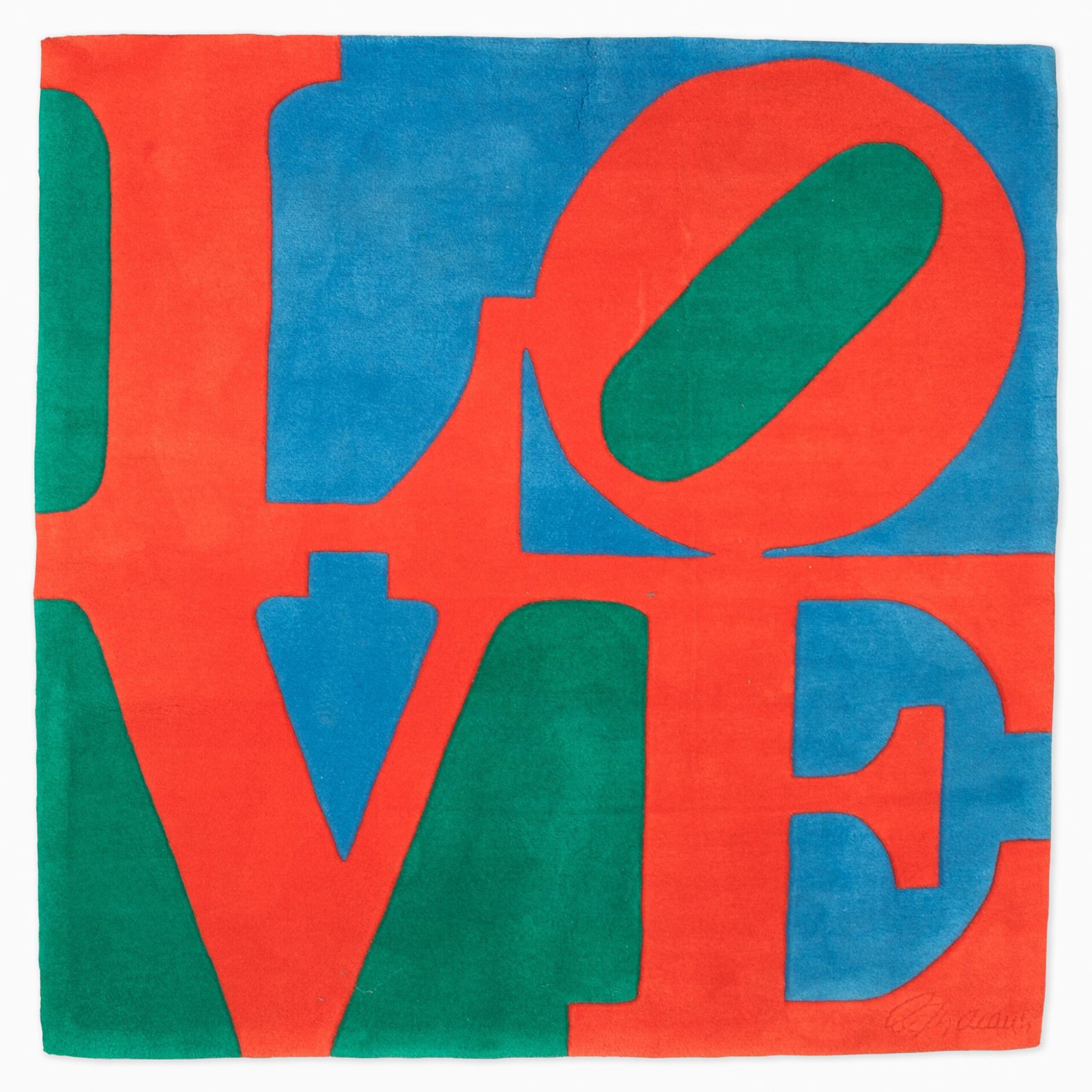 Limited edition Robert Indiana artwork ‘Classic Love’ featuring his iconic LOVE motif in bold typography.