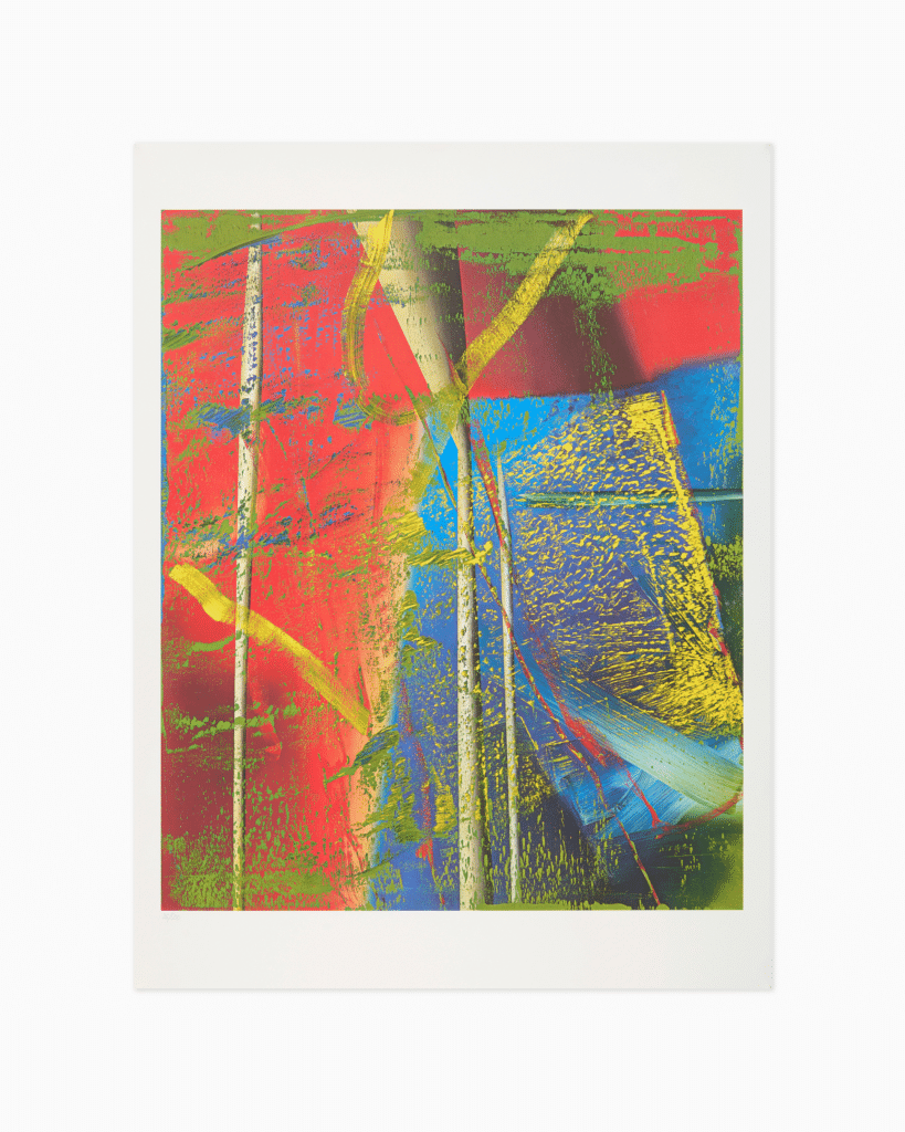 Limited edition Gerhard Richter artwork ‘Juno 1983’, 2024, featuring abstract, layered colour fields with subtle texture and tonal variation.