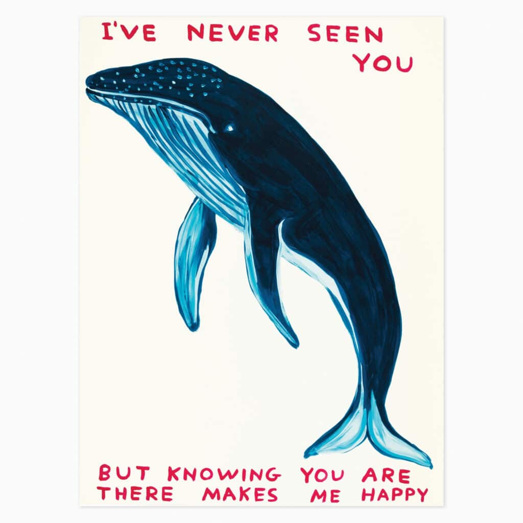 Limited edition David Shrigley artwork ‘I've Never Seen You’ featuring his signature humourus imagery