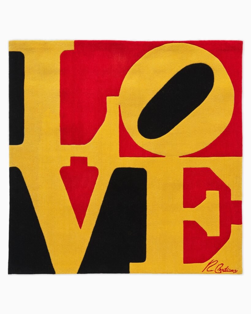 Limited edition Robert Indiana artwork ‘Chosen Love’, 1995, featuring his iconic stacked LOVE typography in bold, graphic colour.