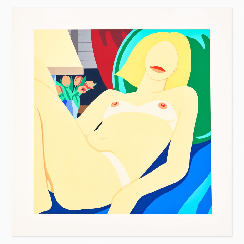 “Claire Nude” (1980) artwork by Tom Wesselmann featuring a stylized, bold pop art depiction of the female nude with flat colours and graphic composition.