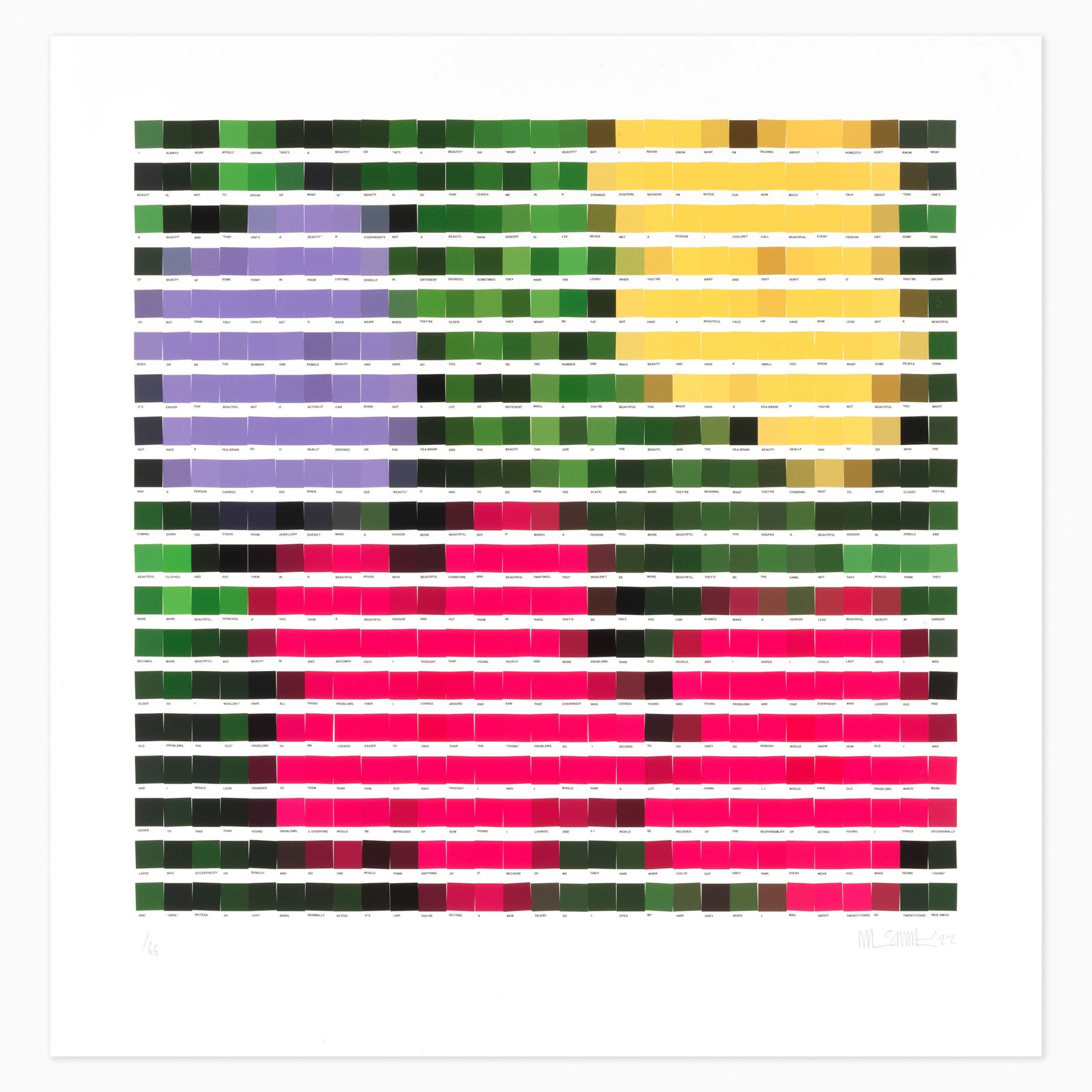 Beauty (2022) by Nick Smith, a giclée print with screenprinted varnish on heavyweight Canson Rag Photographique paper, featuring a Andy Warhol's flowers