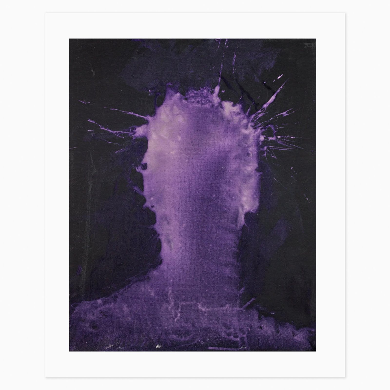 Shadowhead – Purple AP (2016) by Richard Hambleton, a Giclée print on Japanese paper depicting a dramatic shadow head rendered in purple with expressive, gestural brushwork.