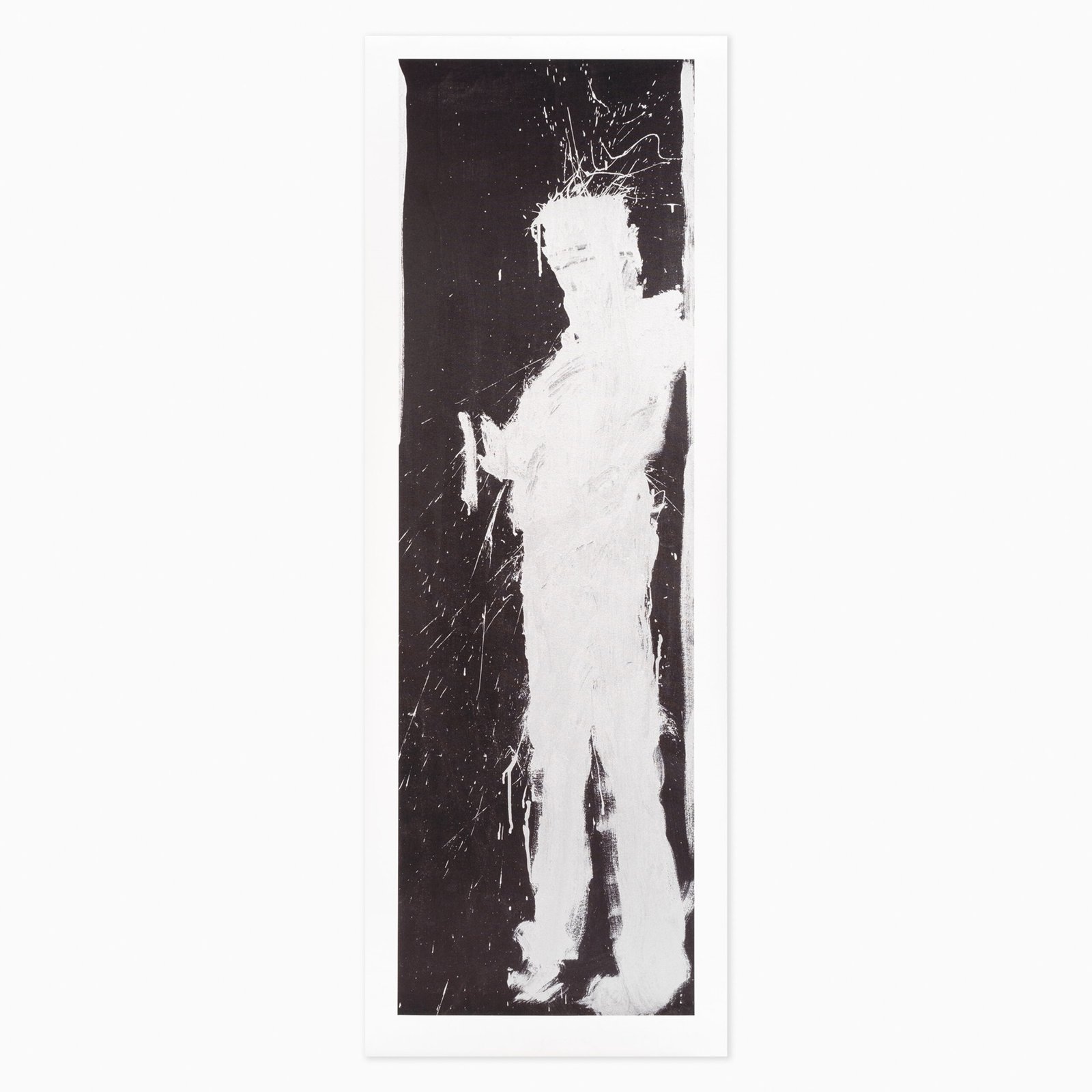 Standing Shadow – Black & White (2021) by Richard Hambleton, a Giclée print in colours on Japanese paper depicting a stark standing shadow figure in contrasting black and white tones, with expressive, gestural edges.