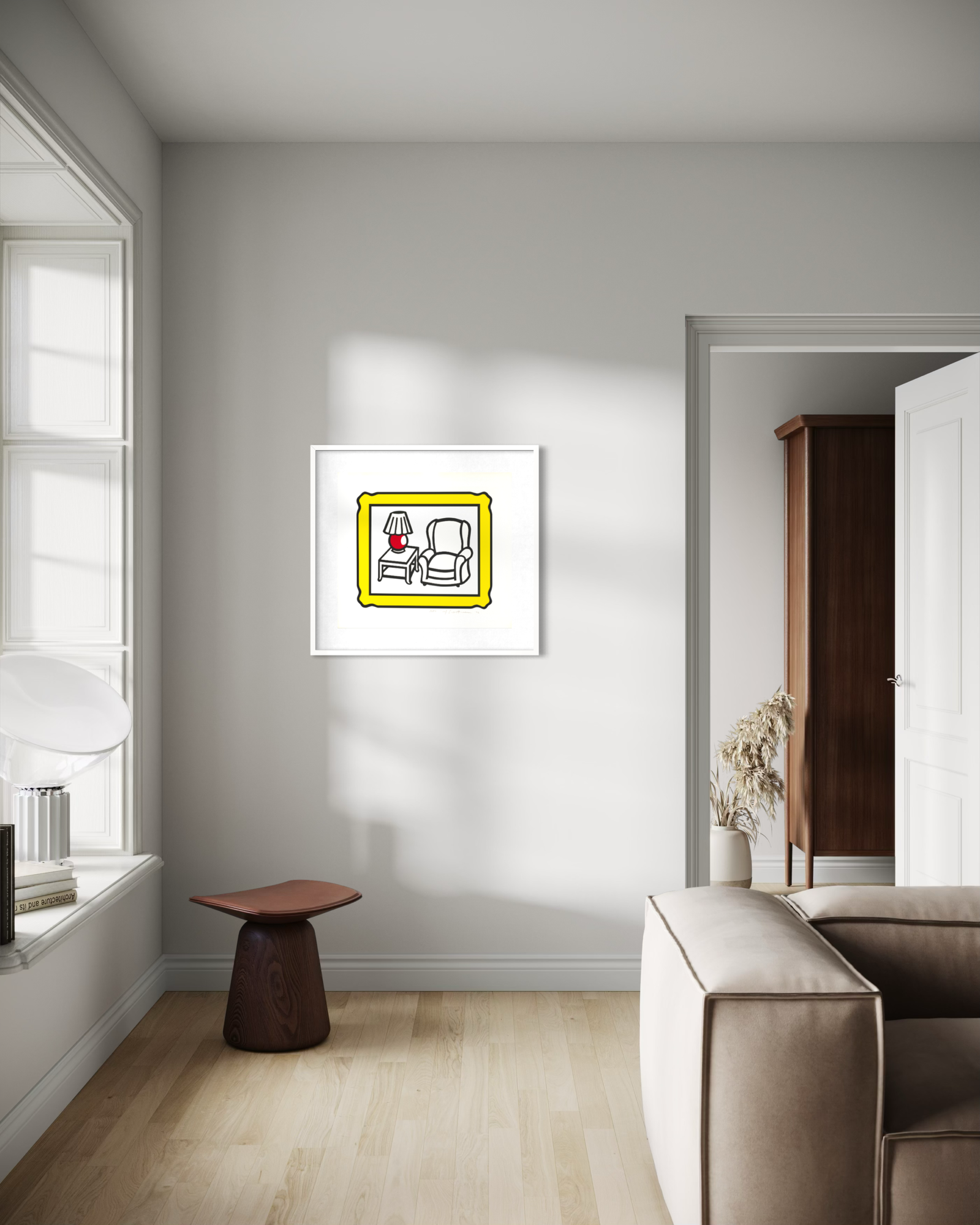bents-contemporary-roy-lichtenstein-red-lamp-in-situ-2